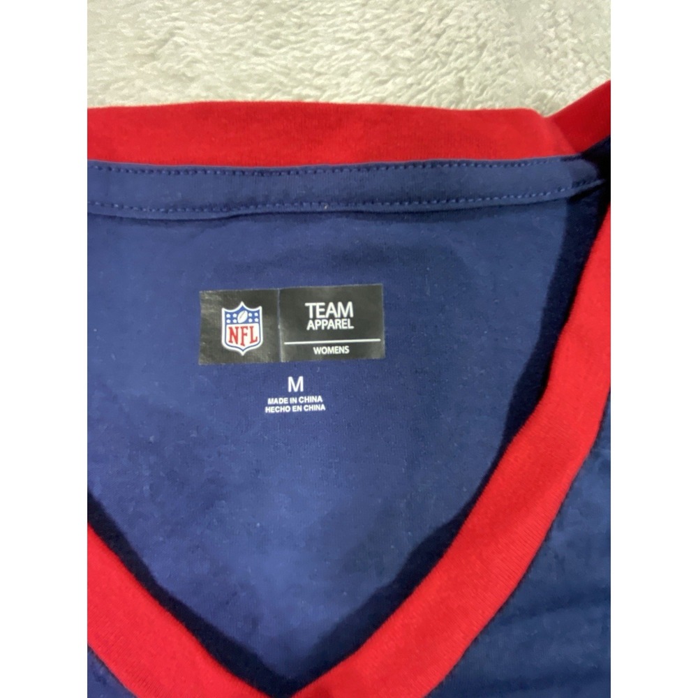 New England Patriots T-Shirt Womens M Blue Football NFL Team Apparel Sparkle - Picture 4 of 12